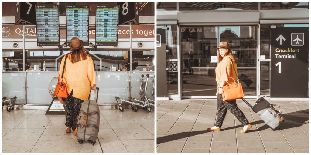 Woman traveling with turkish airlines to Cappadocia using her new Storksak cabin bag