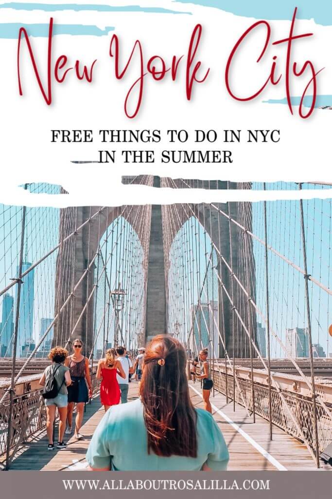 New York City is expensive! Let me help plan your New Tork trip by providing you with a complete guide of free things to do in NYC in Summer. Read more on www.ouruniquestays.com #newyork #nyc #freethingstodo #summerinnyc