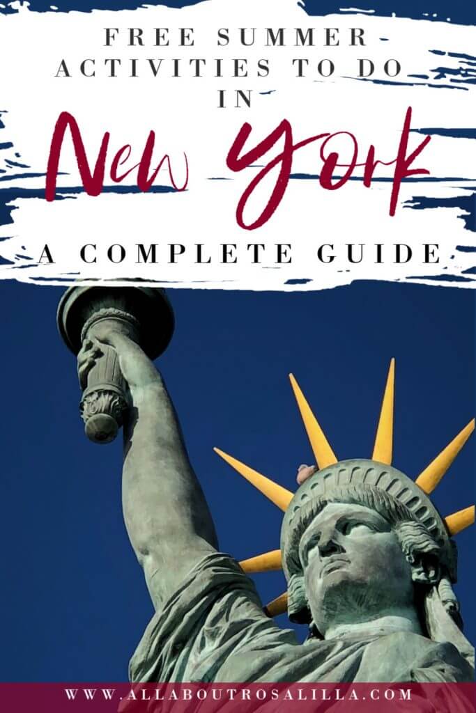 New York City is expensive! Let me help plan your New Tork trip by providing you with a complete guide of free things to do in NYC in Summer. Read more on www.ouruniquestays.com #newyork #nyc #freethingstodo #summerinnyc