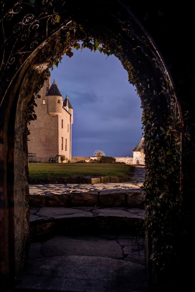 Exterior of the castle tower at Ballygally Castle Hotel