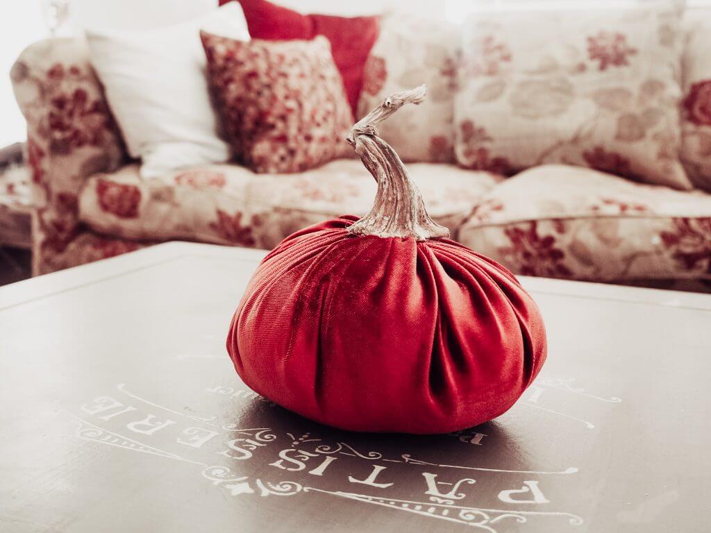 Velvet Pumpkins to decorate your home for fall.
