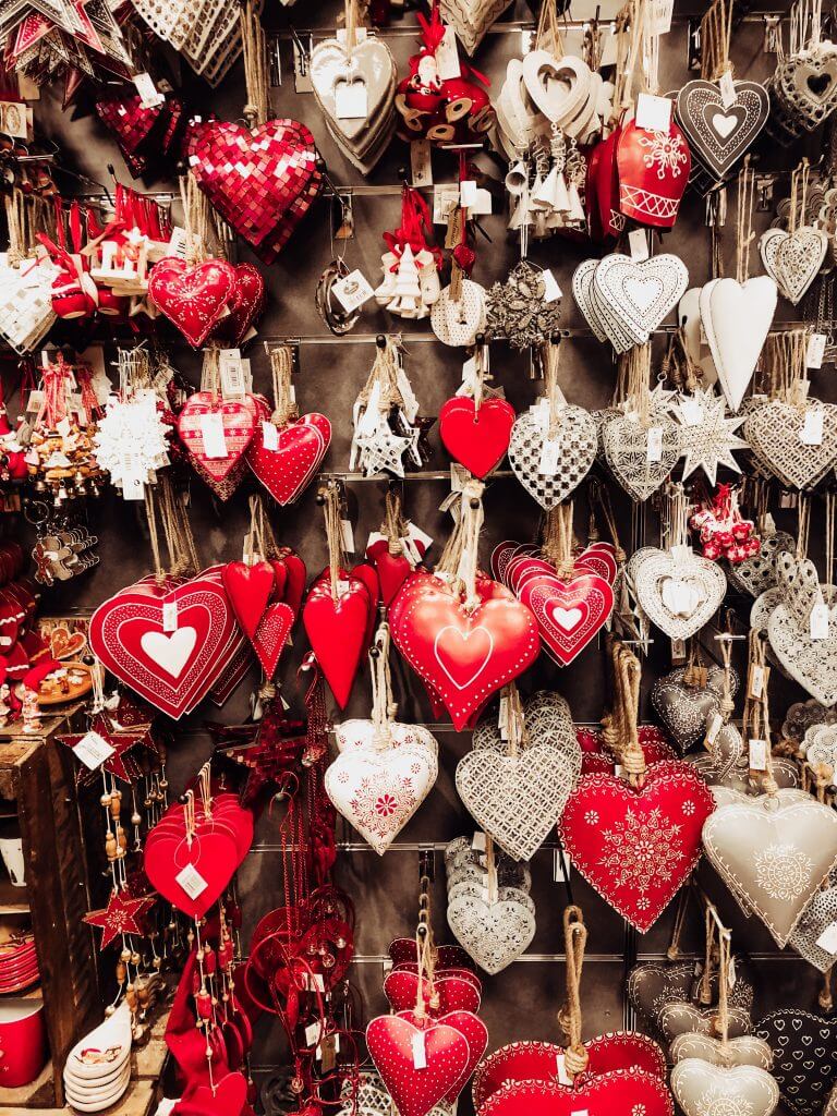 Hearts for sale at the European Christmas markets.
