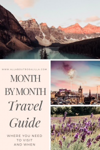 A comprehensive month by month travel guide on the best places to visit based on calendar month. Read more on www.ouruniquestays.com #travel #monthbymonthtravelguide #whentovisit #travelguide #wheretovisit