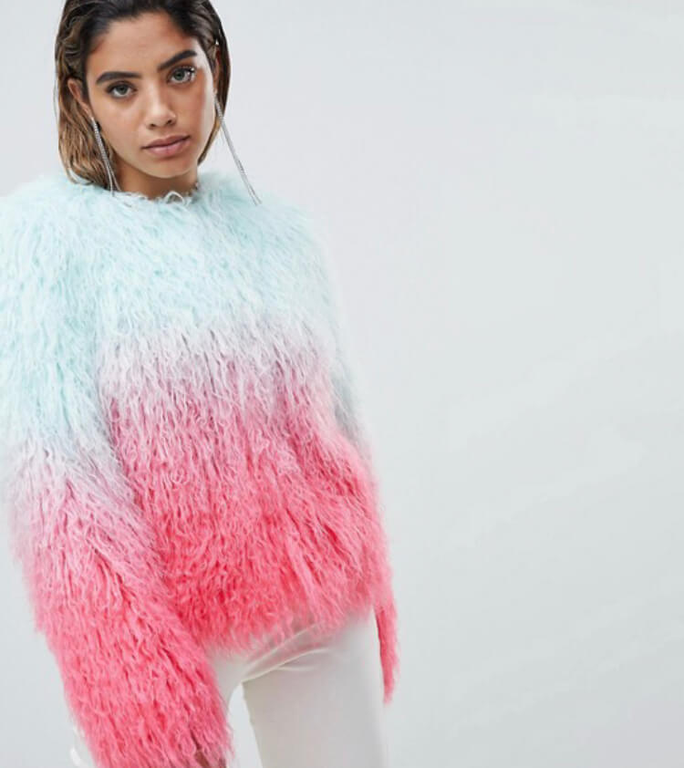 ASOS Design Mongolian Ombre Faux Fur Festival Jacket. The perfect festival look. Read more on www.ouruniquestays.com