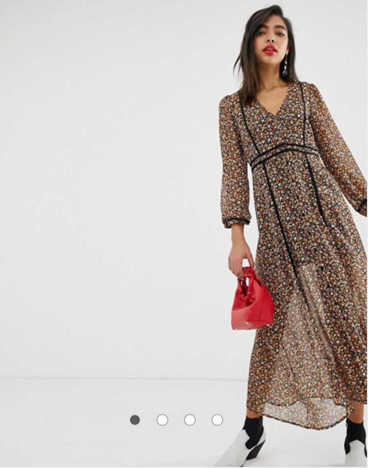 ASOS Stradivarius button through dress in floral print. My top 10 floral dresses from the highstreet. Read more on www.ouruniquestays.com