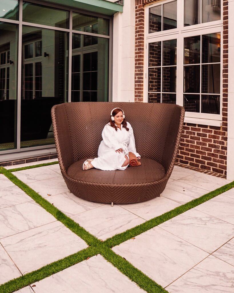 girl relaxing at a health spa