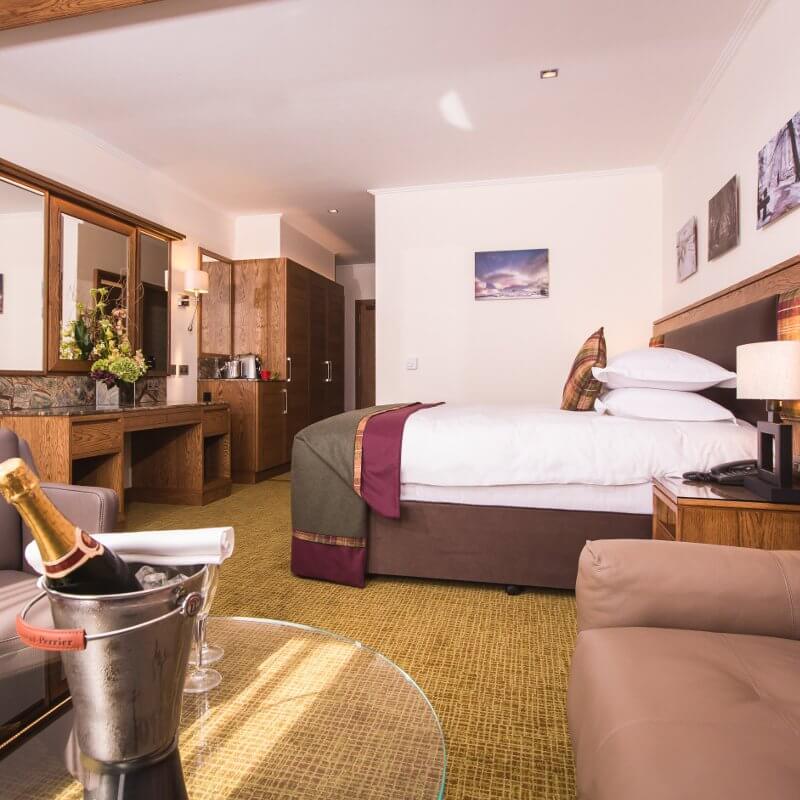 Deluxe bedroom at Galgorm spa and golf resort