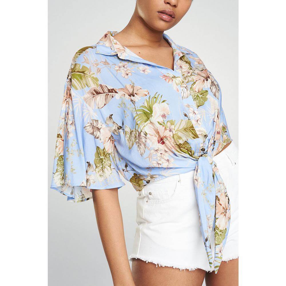 Blue Floral Shirt Primark