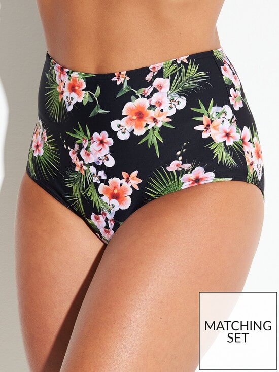 TROPICAL PRINT SHAPEWEAR BIKINI BOTTOMS