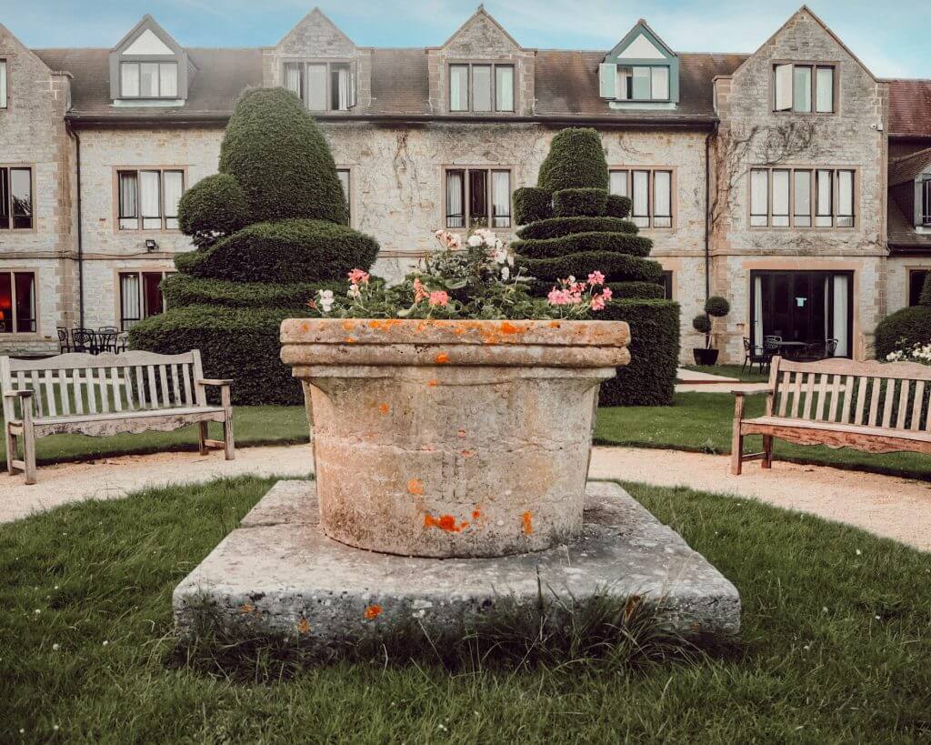 The gardens at Billesley Manor. Read more on www.ouruniquestays.com