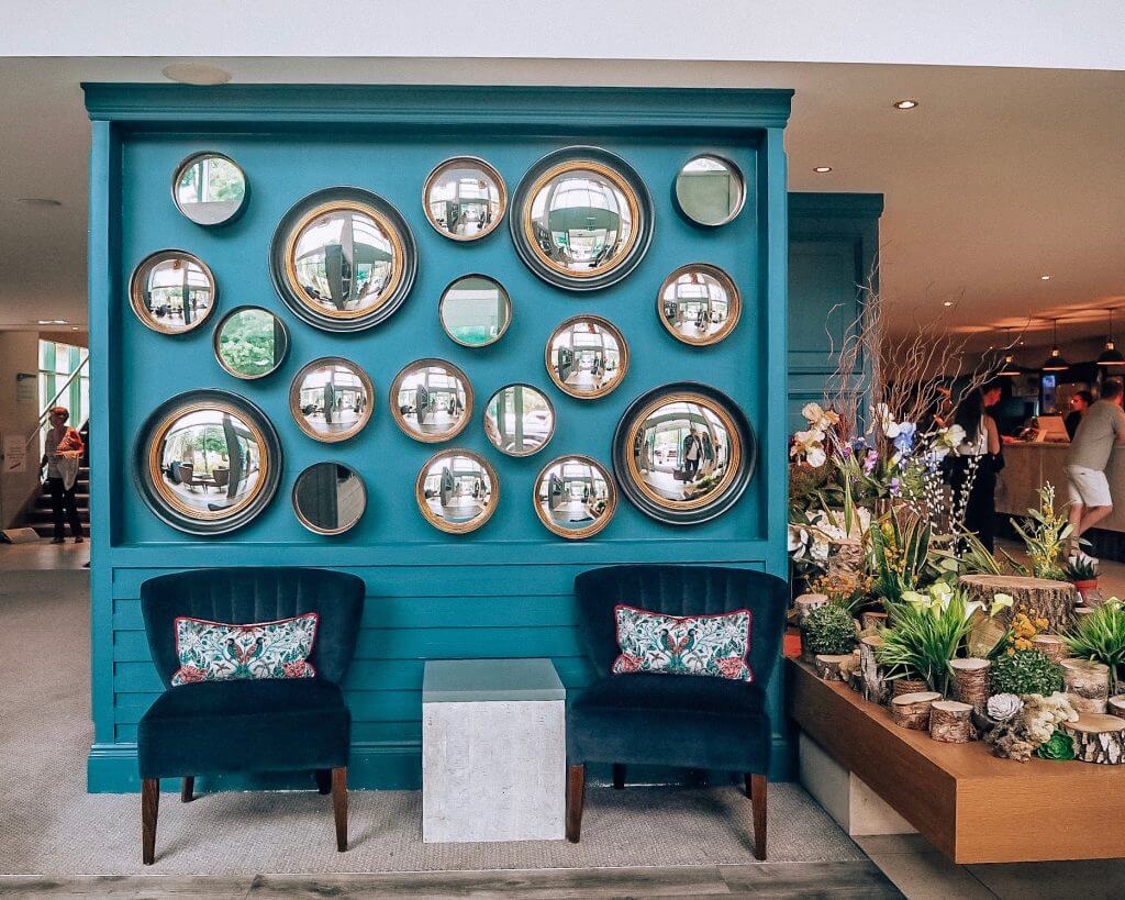 The gorgeous decor at De Vere Cotswolds Water Park Apartments and Hotel. Read my review on www.ouruniquestays.com