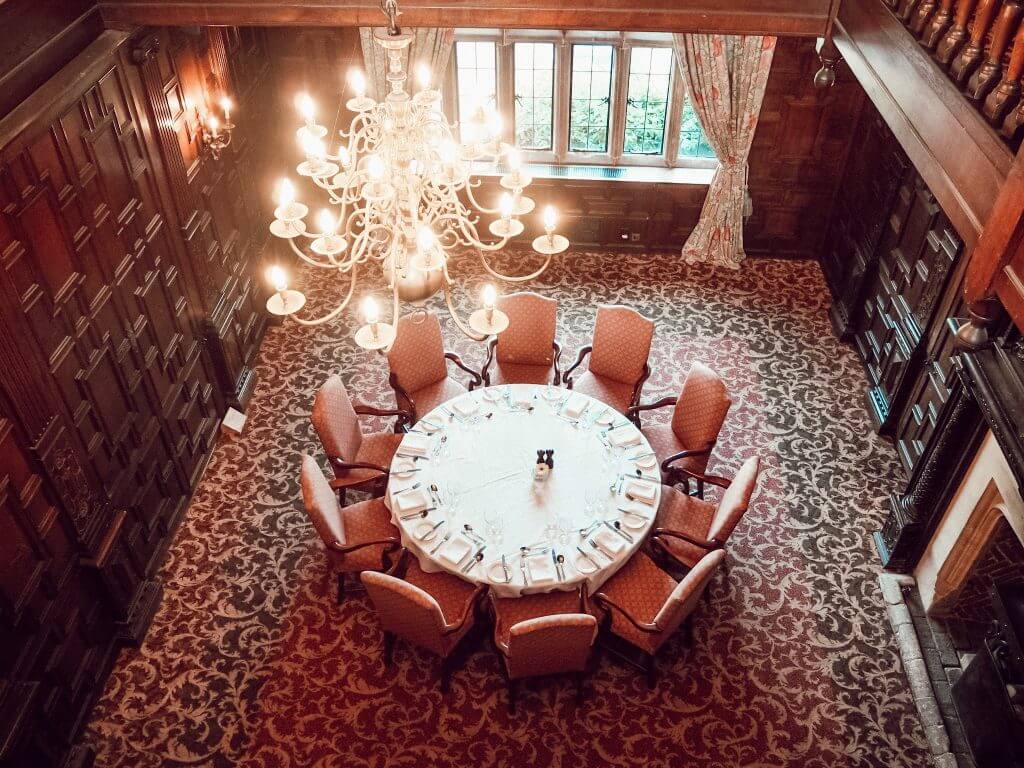 Dining at Billesley Manor. Read more on www.ouruniquestays.com