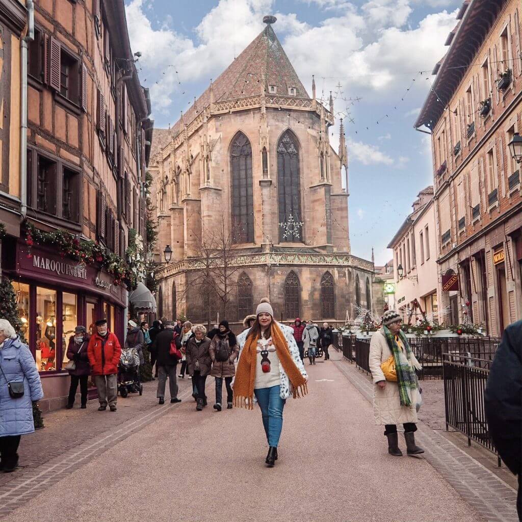 Shopping at the Colmar Christmas Markets.