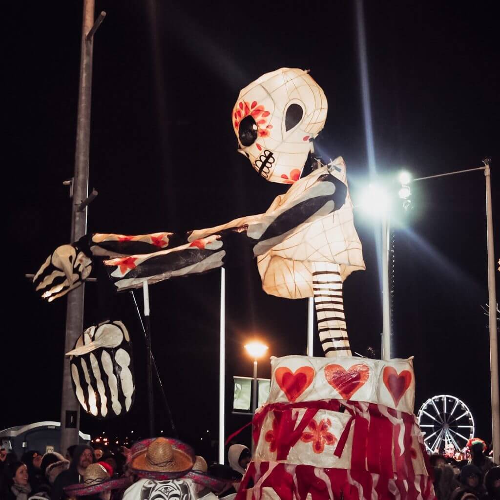 The Halloween parade during the Halloween festival in Derry one of the best places for Halloween