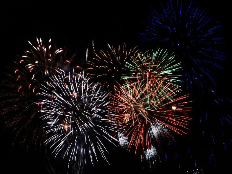 Fireworks at the Halloween parade in Derry Northern Ireland the number 1 destination for Halloween in the world.