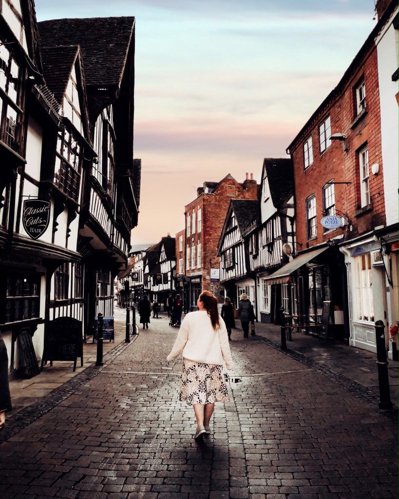 Tudor buildings in Worcester England