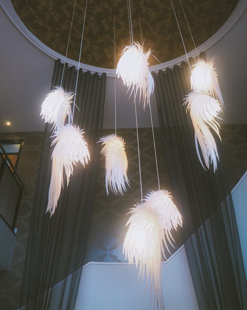 Light installation in The Cornwall Hotel and Spa. Read more on www.ouruniquestays.com