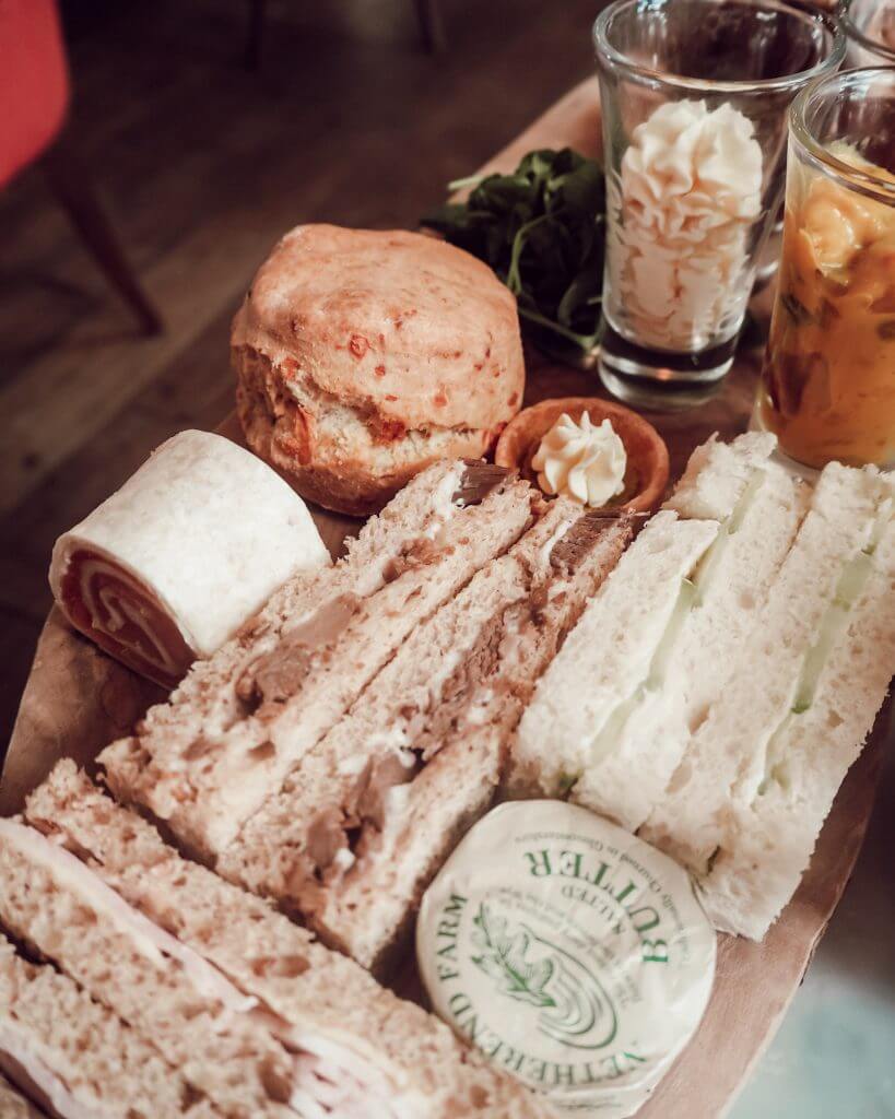 Savoury Afternoon Tea at The Laura Ashley Tea Room. Read more on www.ouruniquestays.com