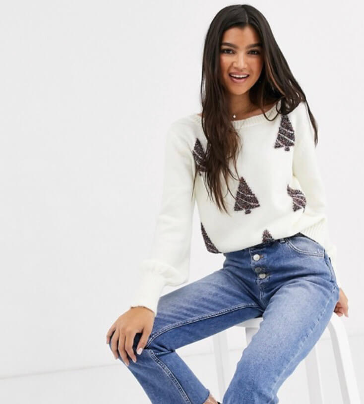 ASOS DESIGN charity christmas tree jumper for ASOS foundation