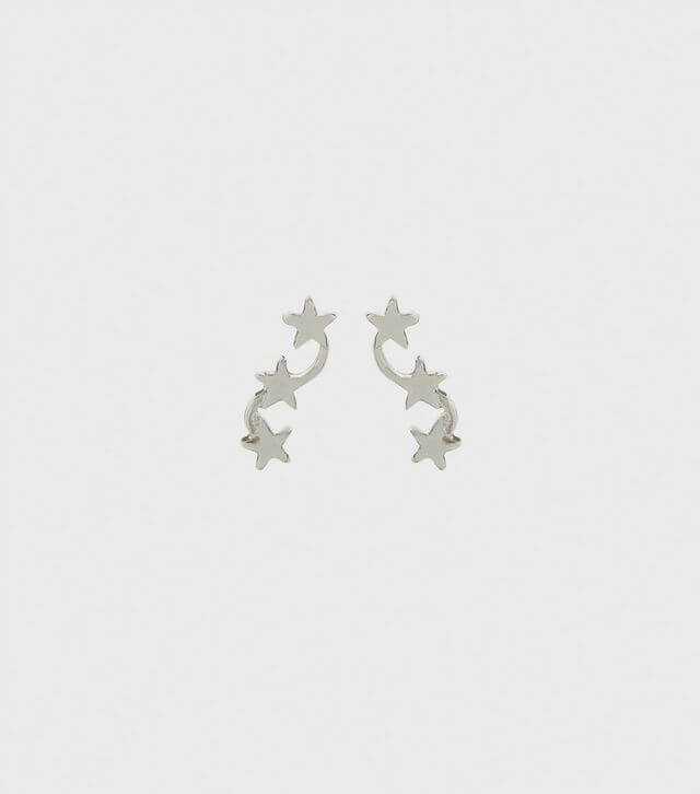 New Look Silver Star Crawler Earrings