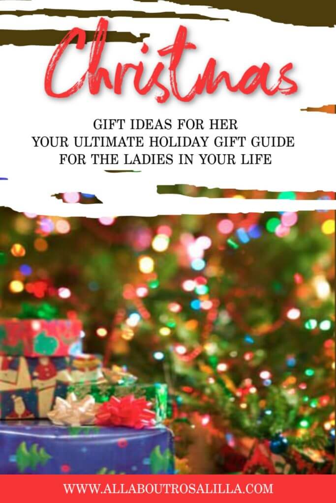 Christmas gift ideas for her. Whether you are shopping for your mum, sister, best friend or girlfriend I have you covered with the ultimate Christmas gift guide for the ladies in your life #christmasgiftsforher #christmasgiftideasforwomen #holidaygiftideasforher #giftguideforher