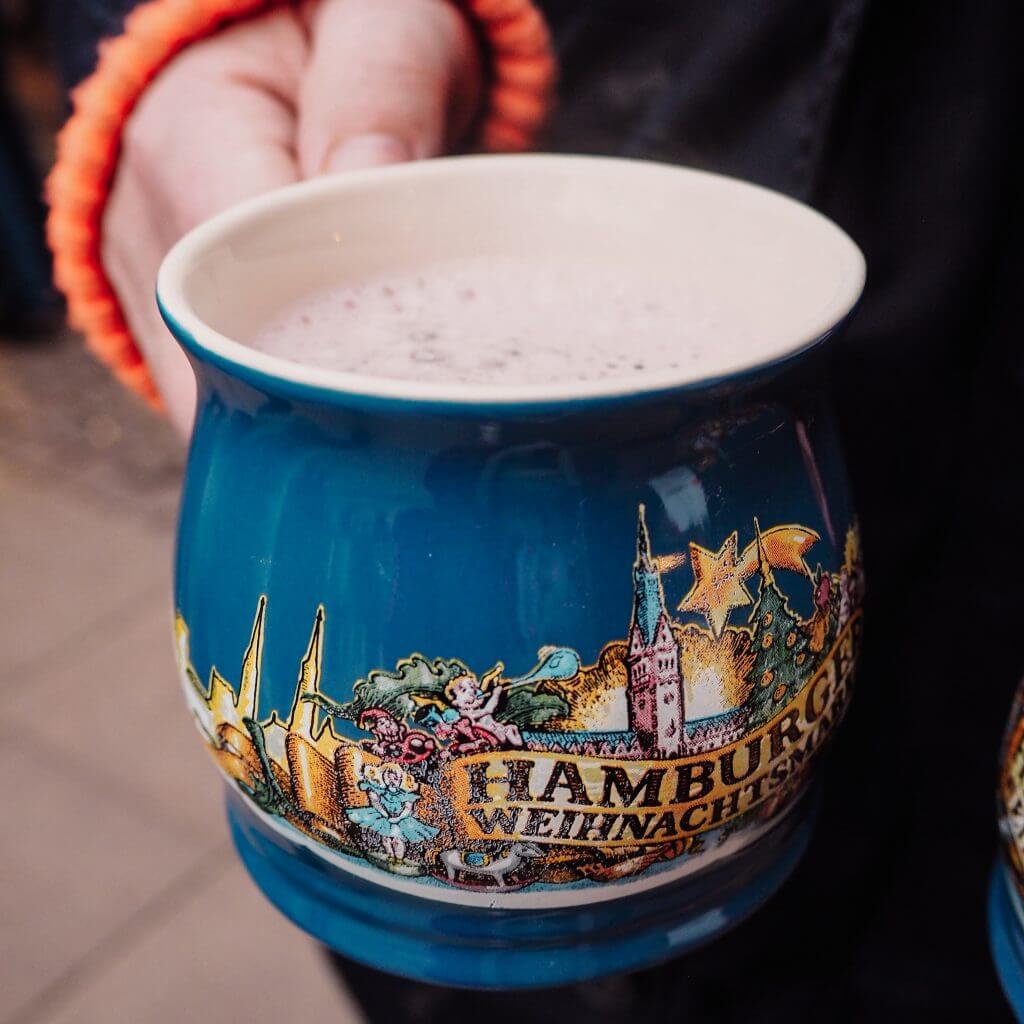 Gluhwein in a christmas market mug