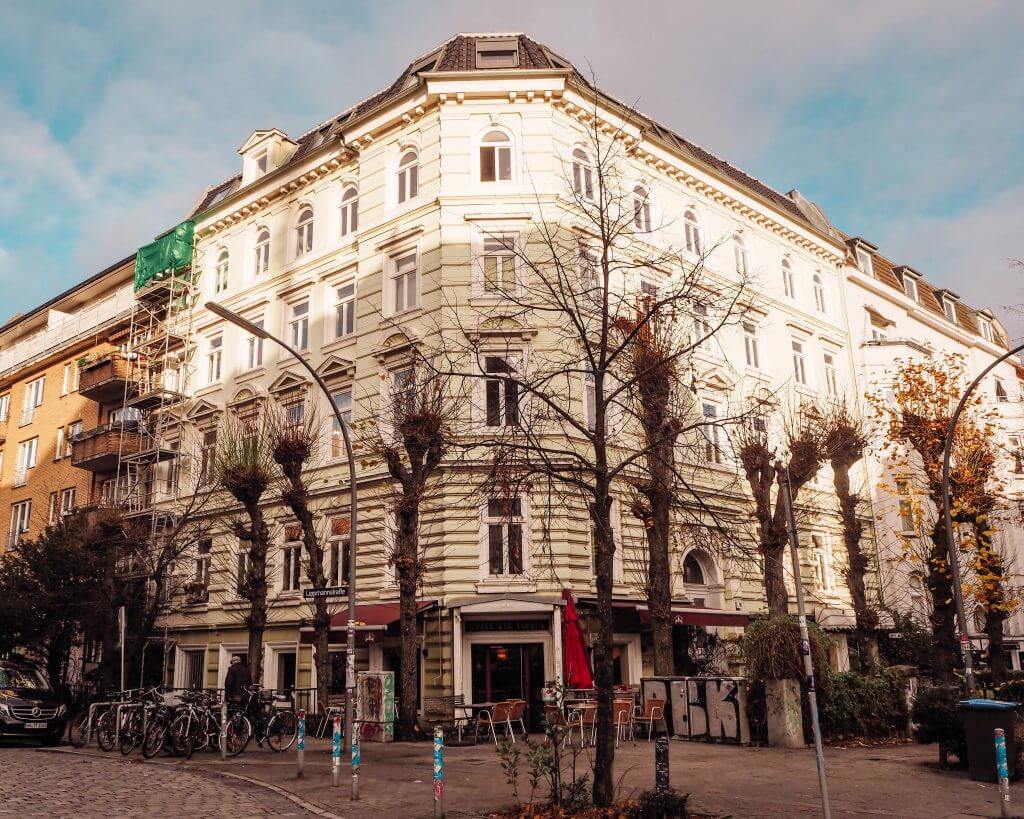 Beautiful buildings in Schanzenviertel Hamburg