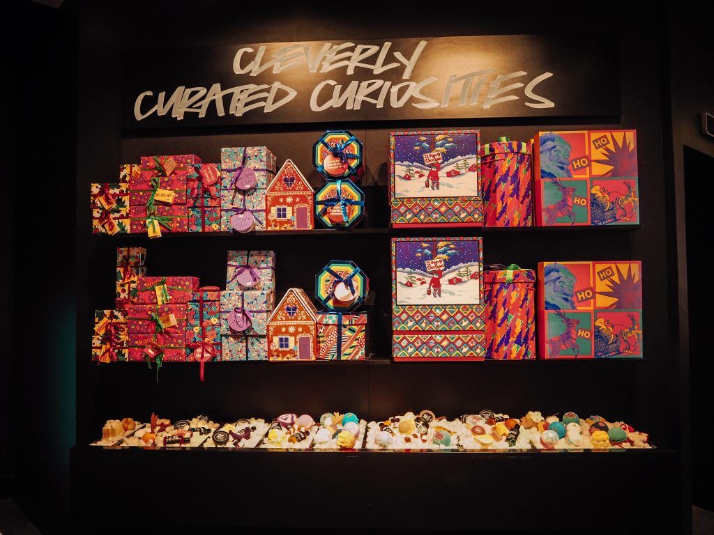 Christmas product range at Lush