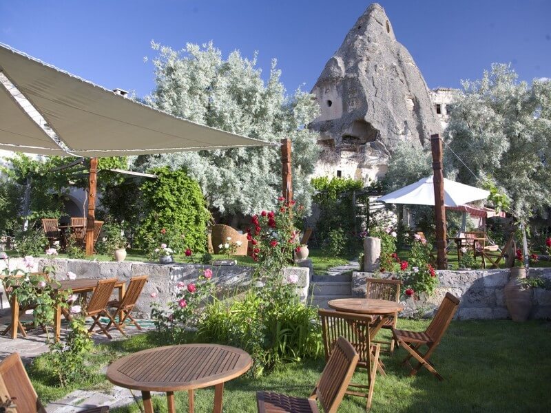 Rose garden at Kelebek Special Cave Hotel