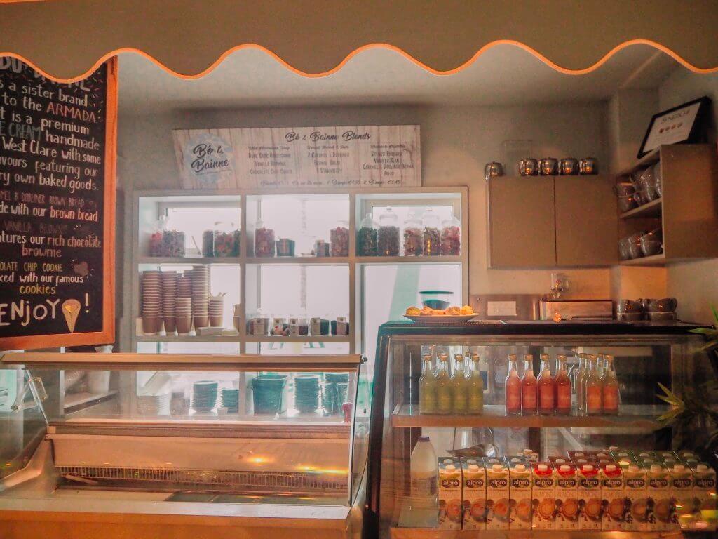 Ice cream counter at Armada Spanish Point Hotel