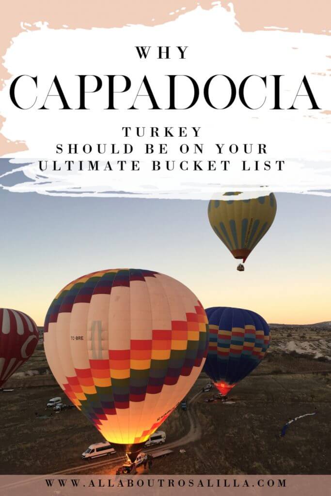 Why Cappadocia Turkey, should be on everyone's bucket list. Discover Goreme and the fairy chimneys. Ride a hot air balloon in Cappadocia and see the town's best attractions.Where to stay in Cappadocia | Cappadocia Turkey caves | Cappadocia Turkey hot air balloon | Cappadocia travel guide | Cappadocia itinerary | Things to do in Cappadocia Turkey |