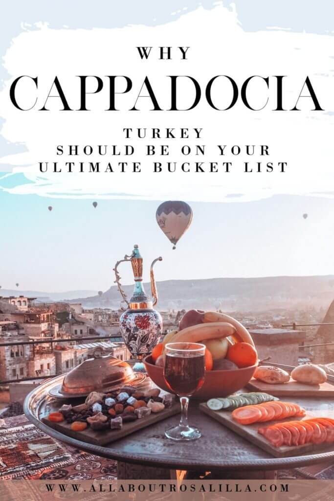 Why Cappadocia Turkey, should be on everyone's bucket list. Discover Goreme and the fairy chimneys. Ride a hot air balloon in Cappadocia and see the town's best attractions.Where to stay in Cappadocia | Cappadocia Turkey caves | Cappadocia Turkey hot air balloon | Cappadocia travel guide | Cappadocia itinerary | Things to do in Cappadocia Turkey |