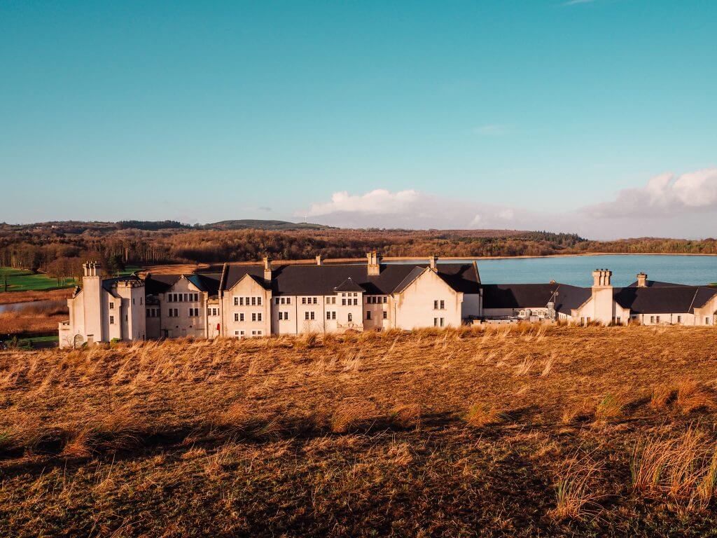 Elevated views of Lough Erne Golf Resort from Hole 6.
