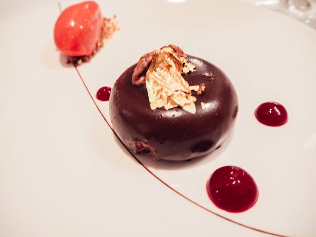 Chocolate Delice with Raspberry Sorbet