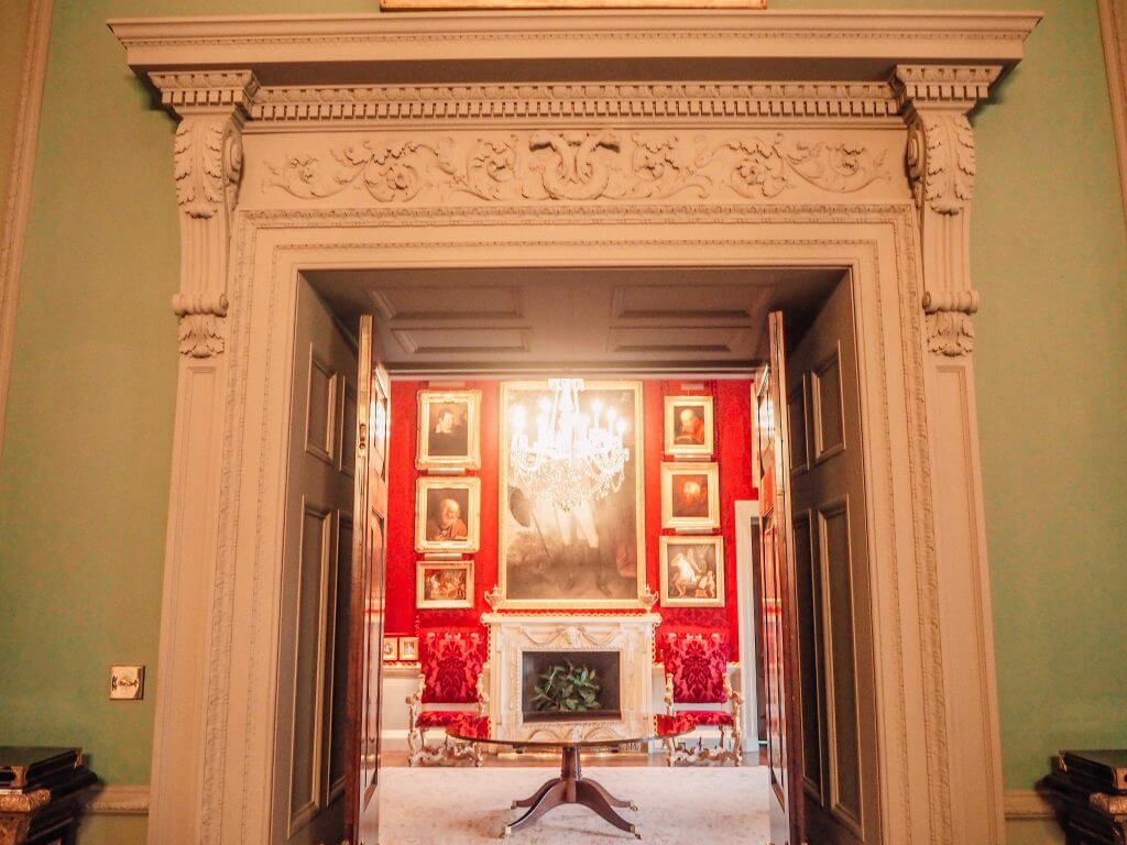 Ornate doorway in Hillsborough Castle in Northern Ireland