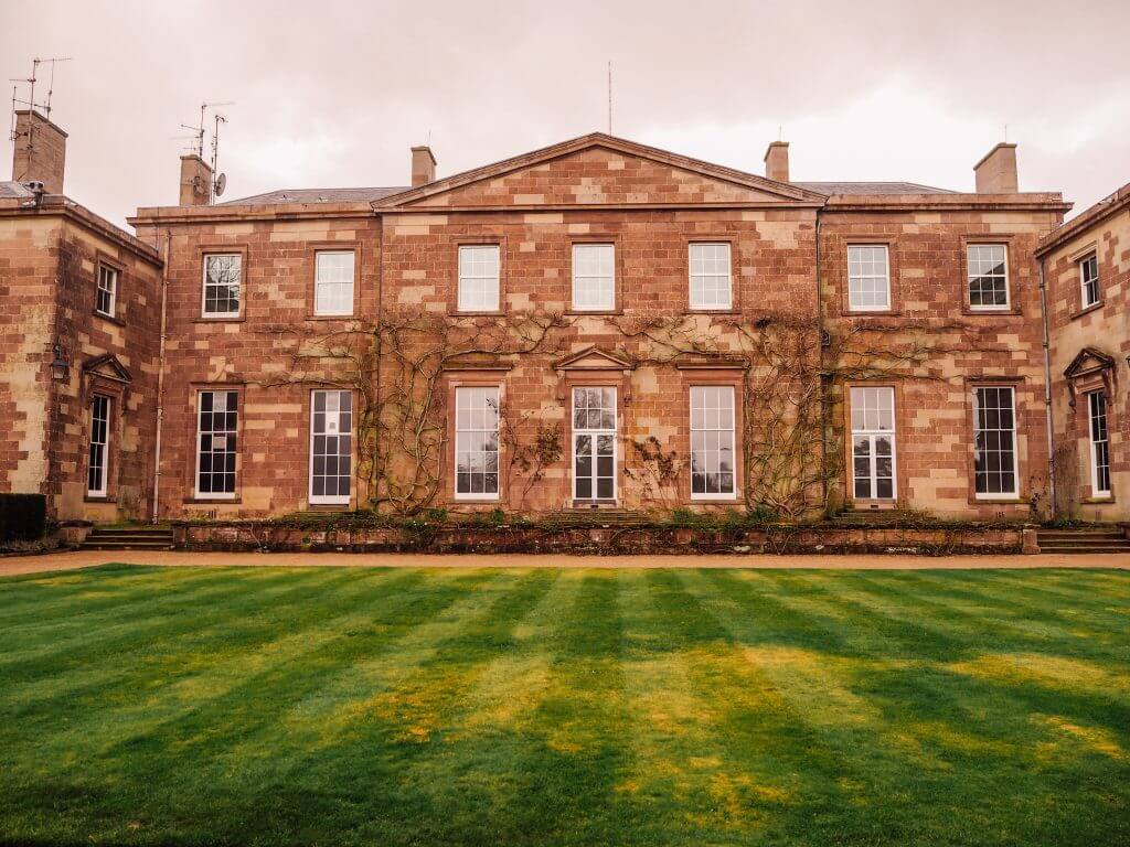 Facade of Hillsborough Castle in Northern Ireland