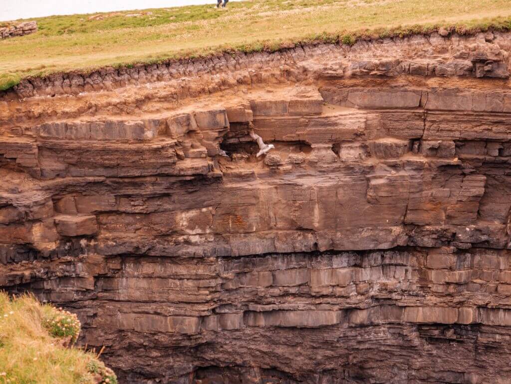 Rock formations at Downpatrick Head walk Mayo