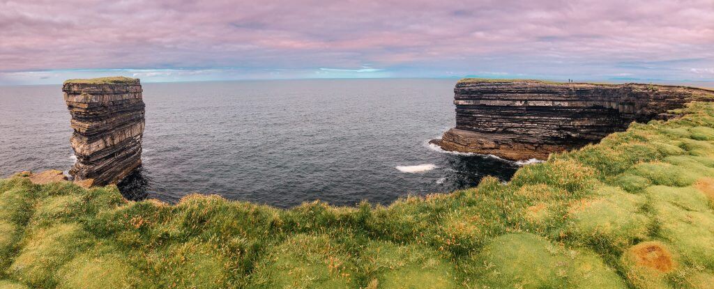 Rugged coastline at Downpatrick Head in County Mayo Ireland