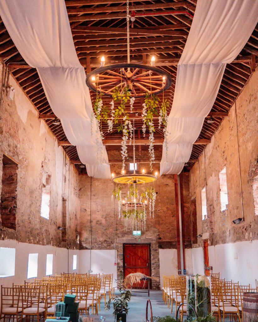 The barn at Dunmore house and gardens a unique wedding venue in Ireland