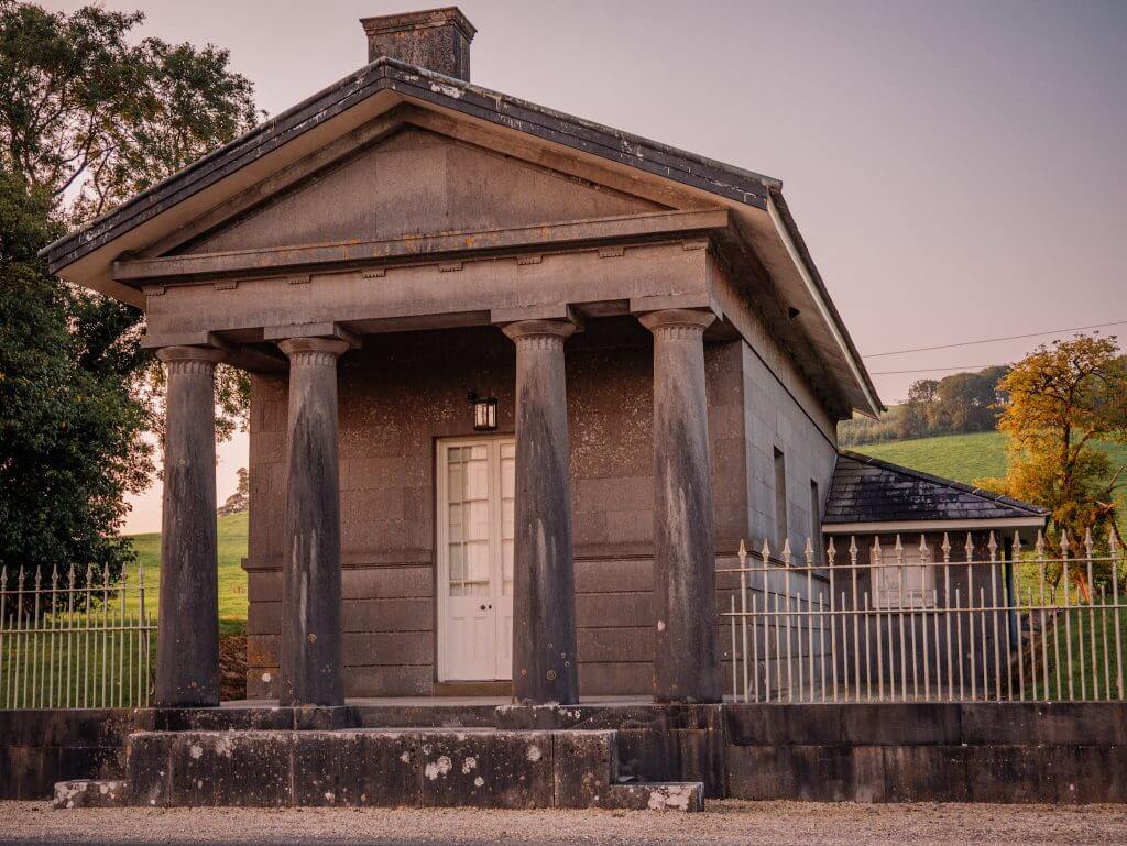 Exterior of Loughcrew Lodge a unique place to stay in Ireland