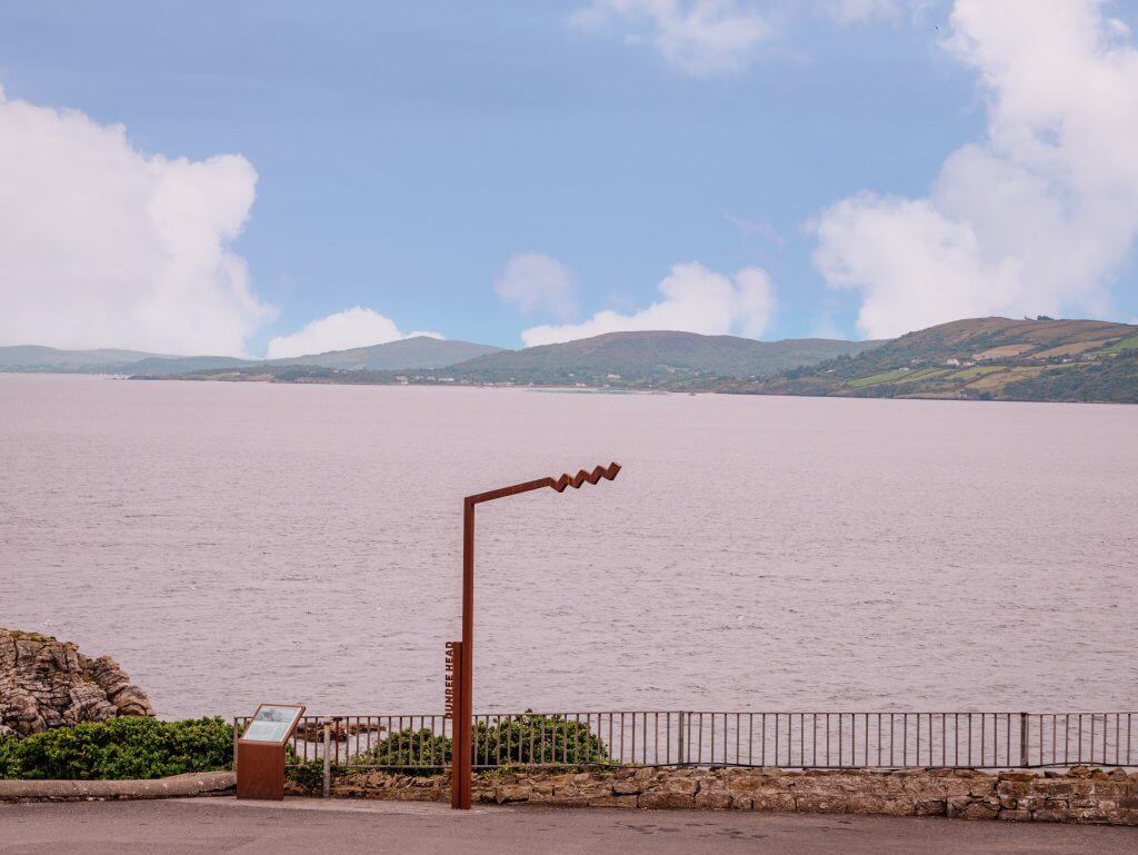 Wild Atlantic Way sign for Fort Dunree in Donegal
