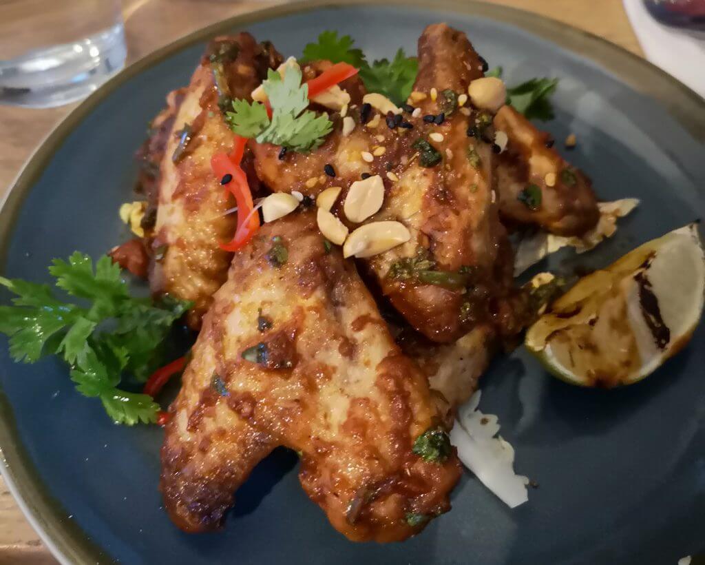 Chili coriander and lime chicken wings at Walled City Brewery in Derry