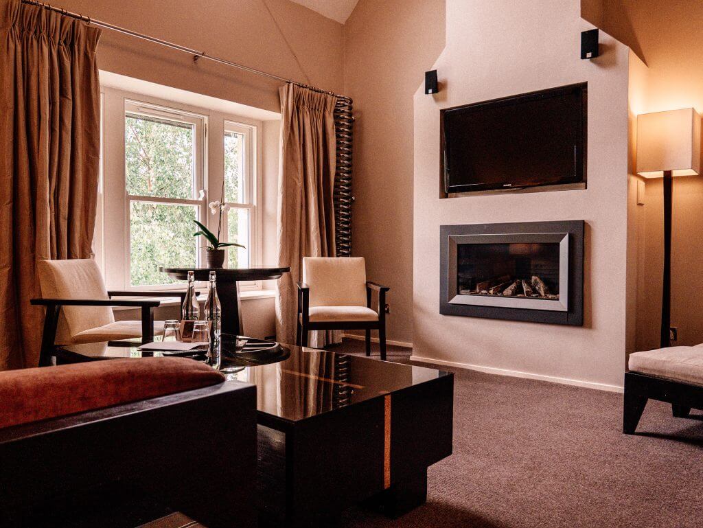 Interior of a hotel room at Brooklodge Hotel Wicklow Ireland