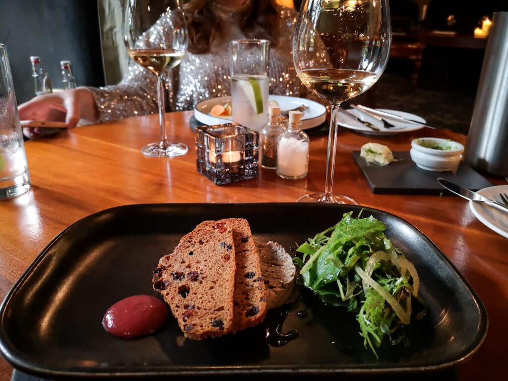 Food at the strawberry tree restaurant in wicklow