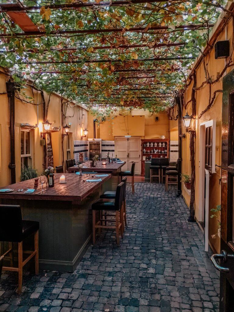 Interior of the Orchard Cafe at Brooklodge Hotel in County Wicklow