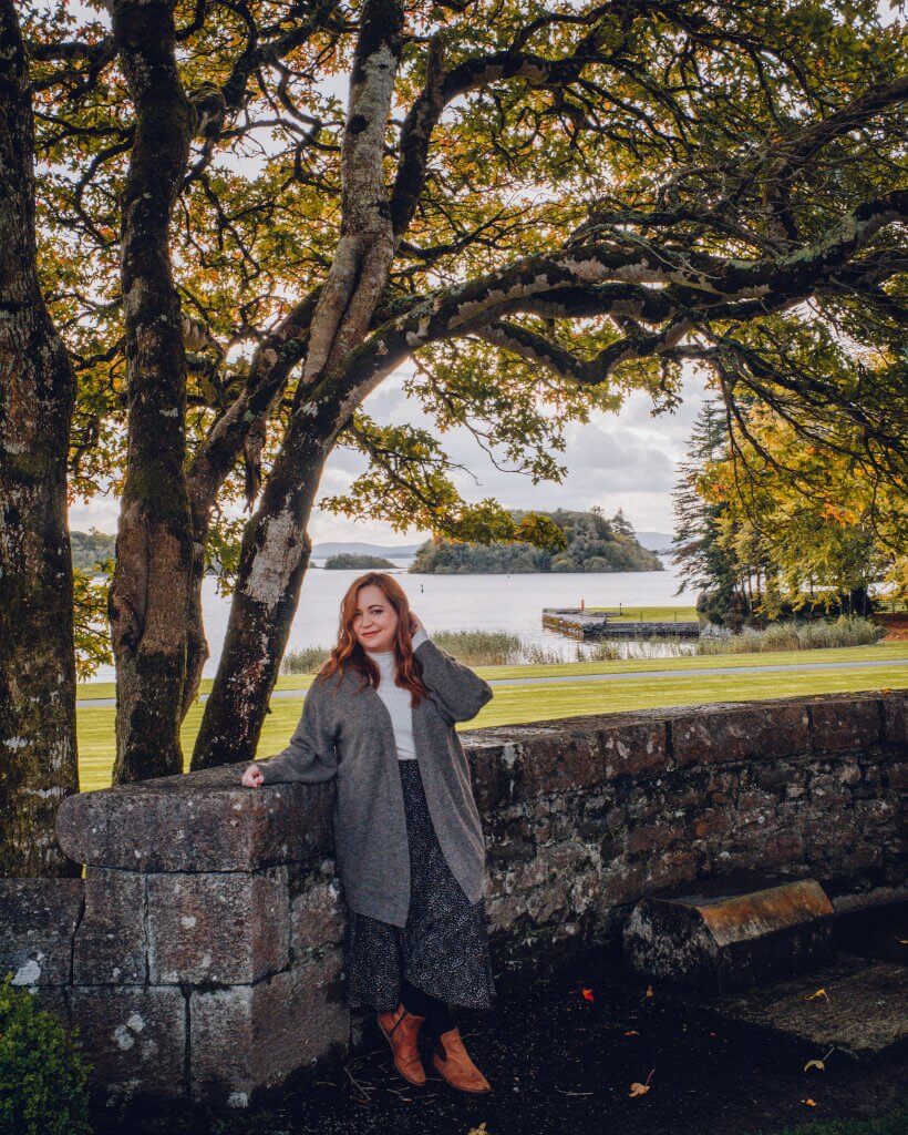 Luxury travel Ireland, woman staying in Ashford Castle Hotel