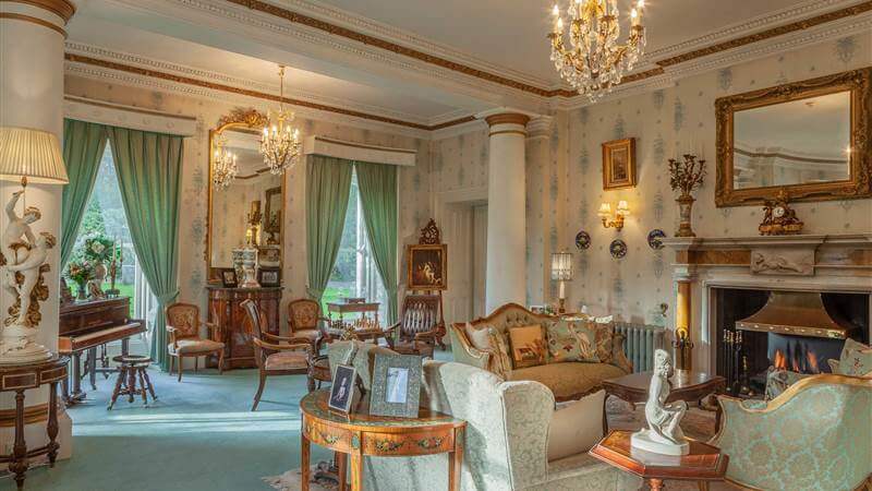 Drawing room of Ballyseede Castle in Tralee Ireland