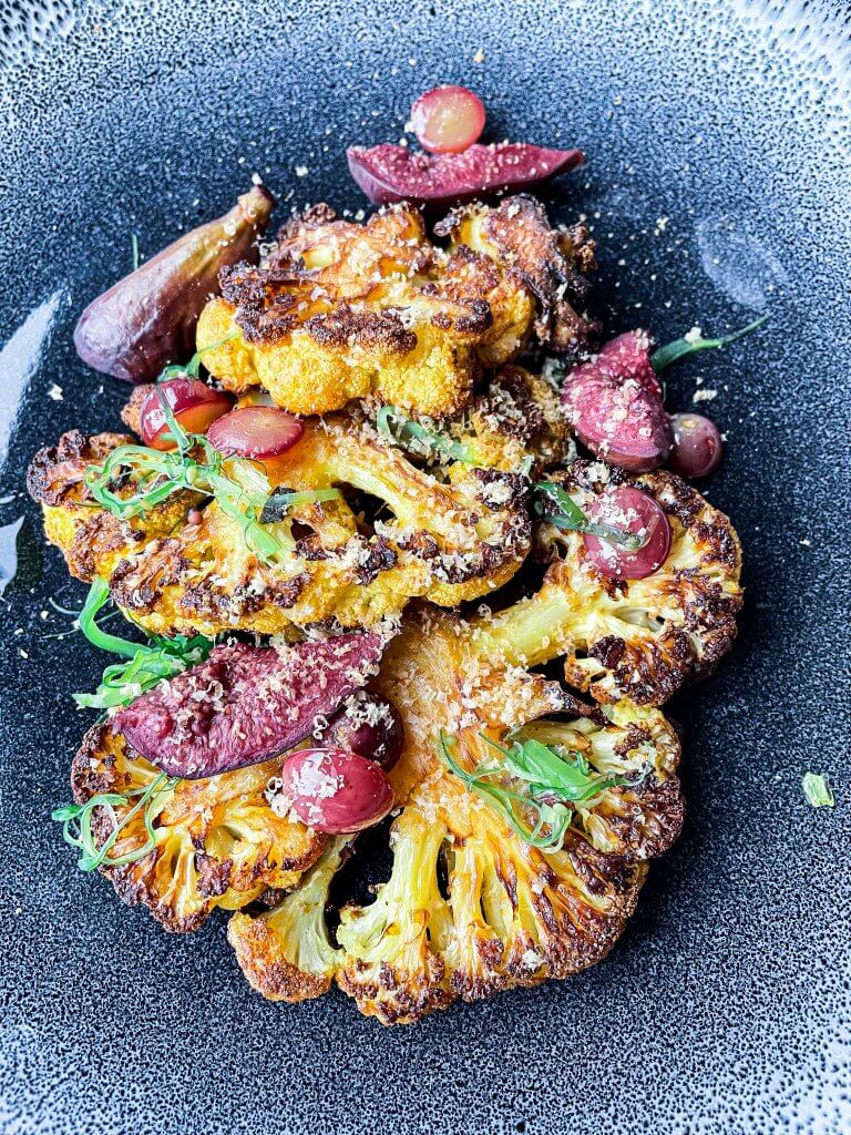 Vegan cauliflower dish at the Lyrath Estate in Kilkenny Ireland