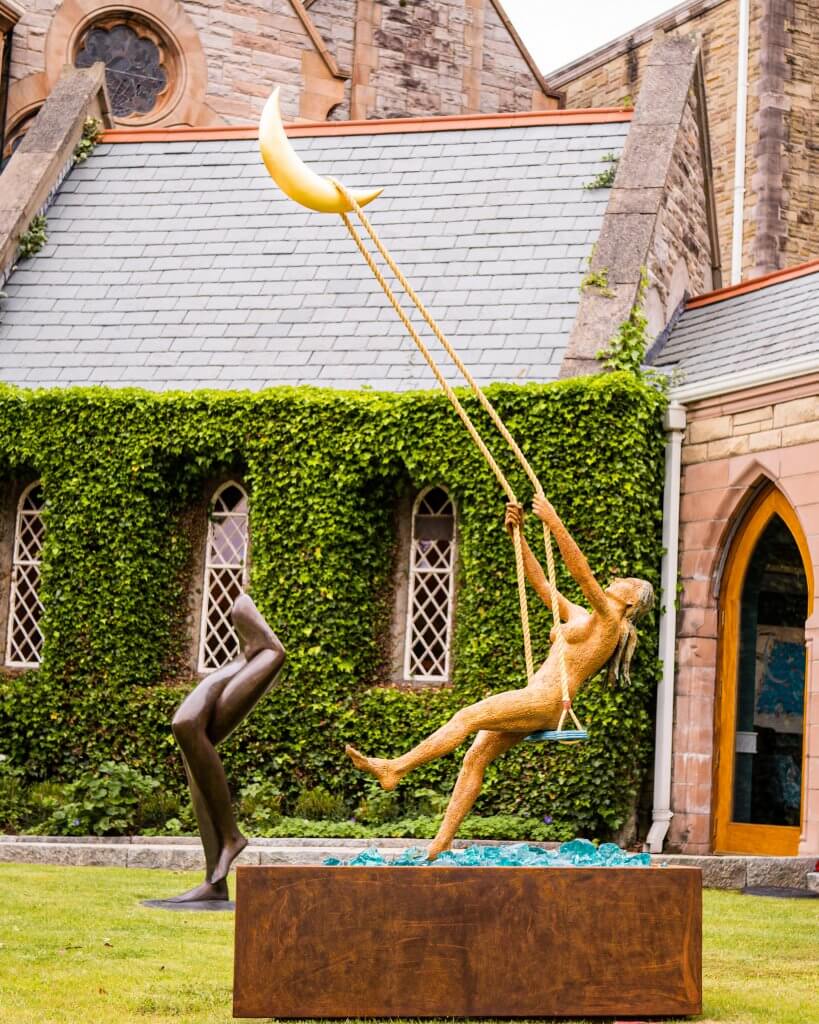 Giacinto Bosco Large Swing Sculpture curated by Gormley's fine art for the Art & Soul exhibit at Culloden Estate Belfast