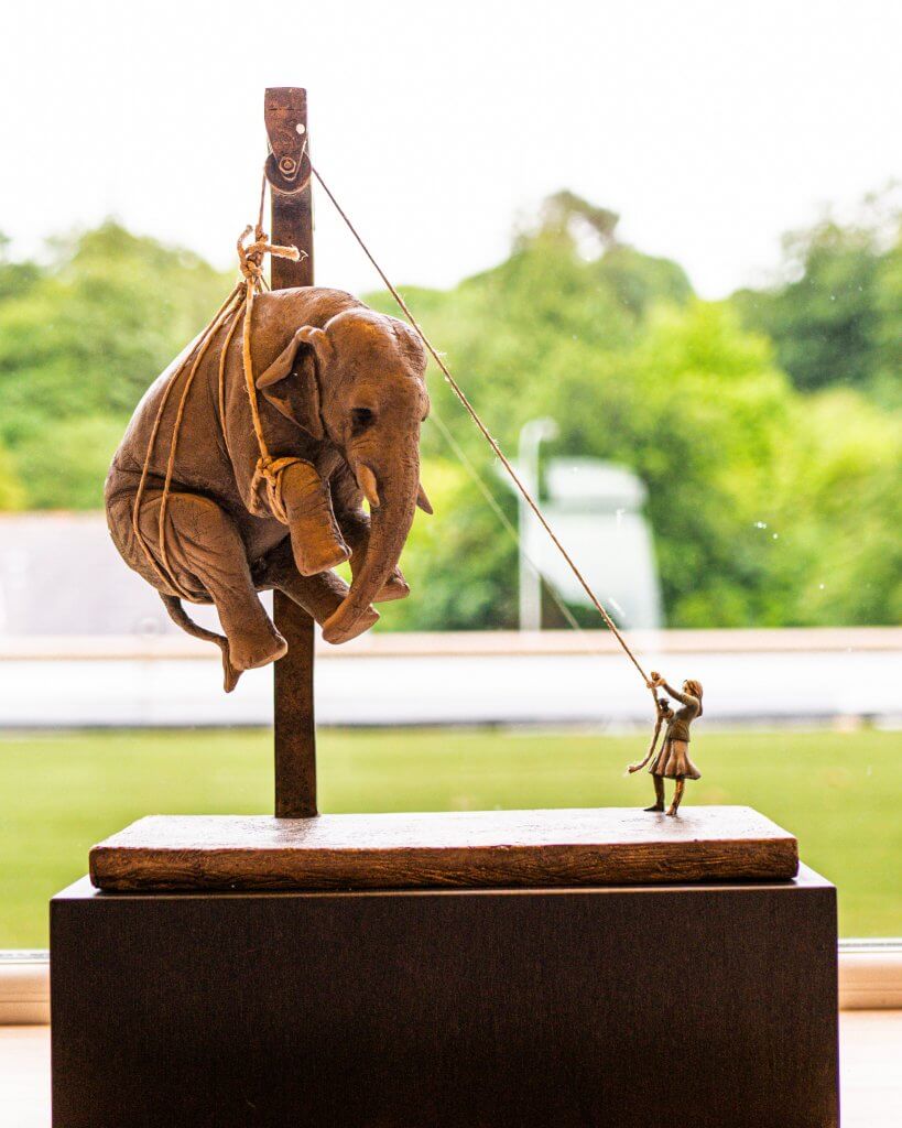 Stefano Bombardieri sculpture at Art & Soul Culloden